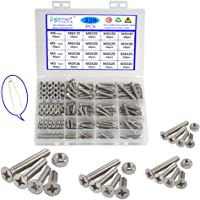 Rshuhx 320PCS M3 M4 M5 M6 Tornillo y Tuerca Acero Inoxidable 304 Tornillo Avellanado Cruzar Tornillo Mecanico de Cabeza…